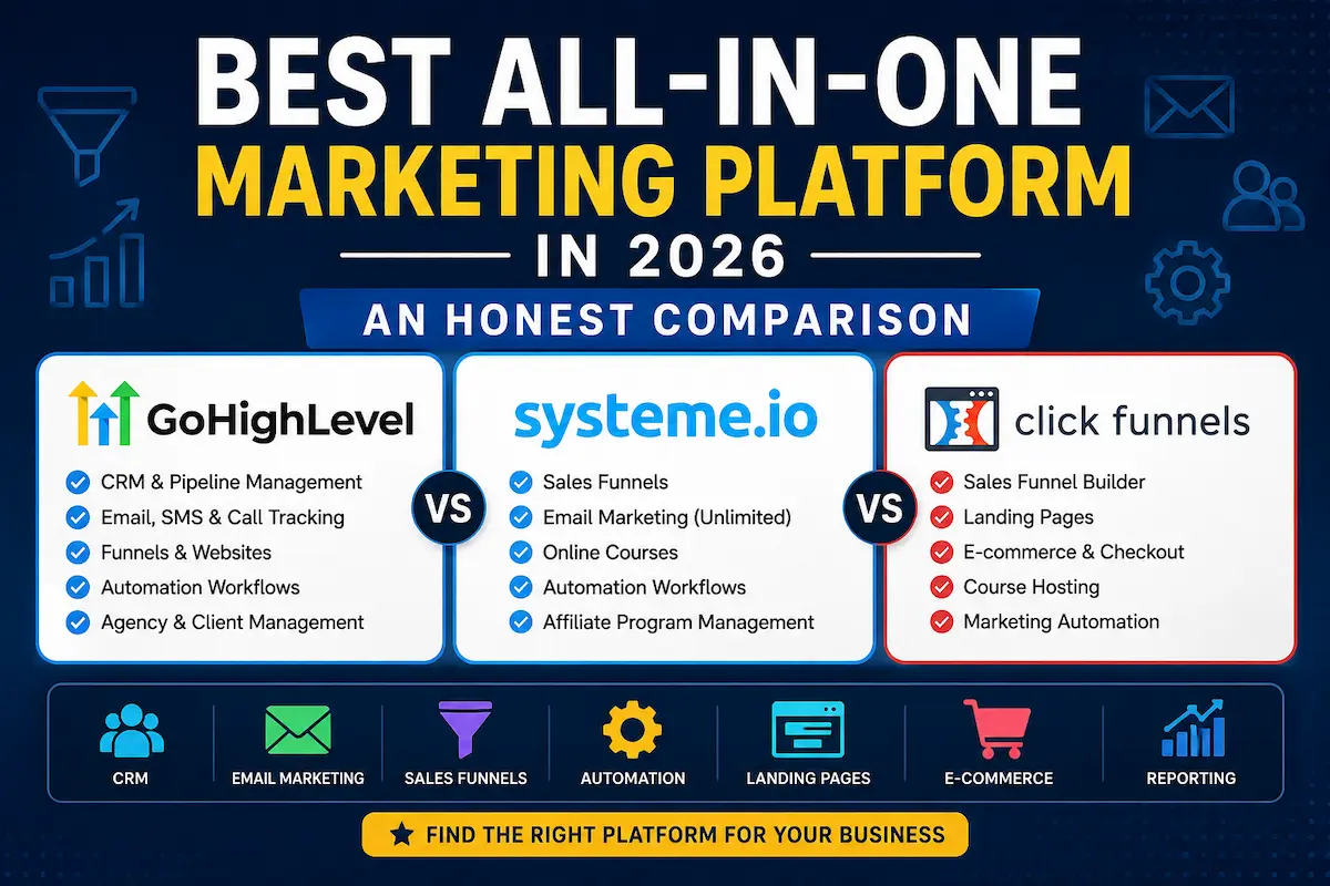 Best all-in-one marketing platforms in 2026 compared for businesses