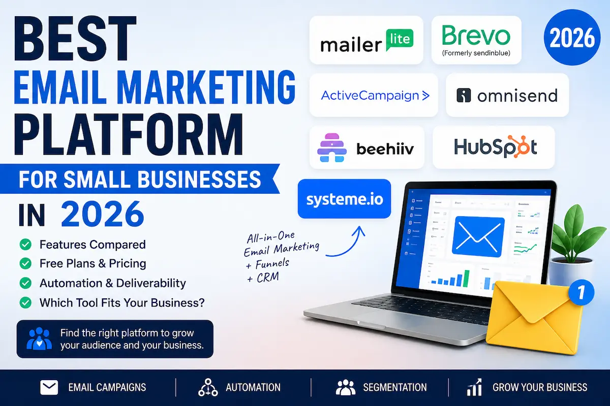 Comparison of the best email marketing platforms for small businesses in 2026