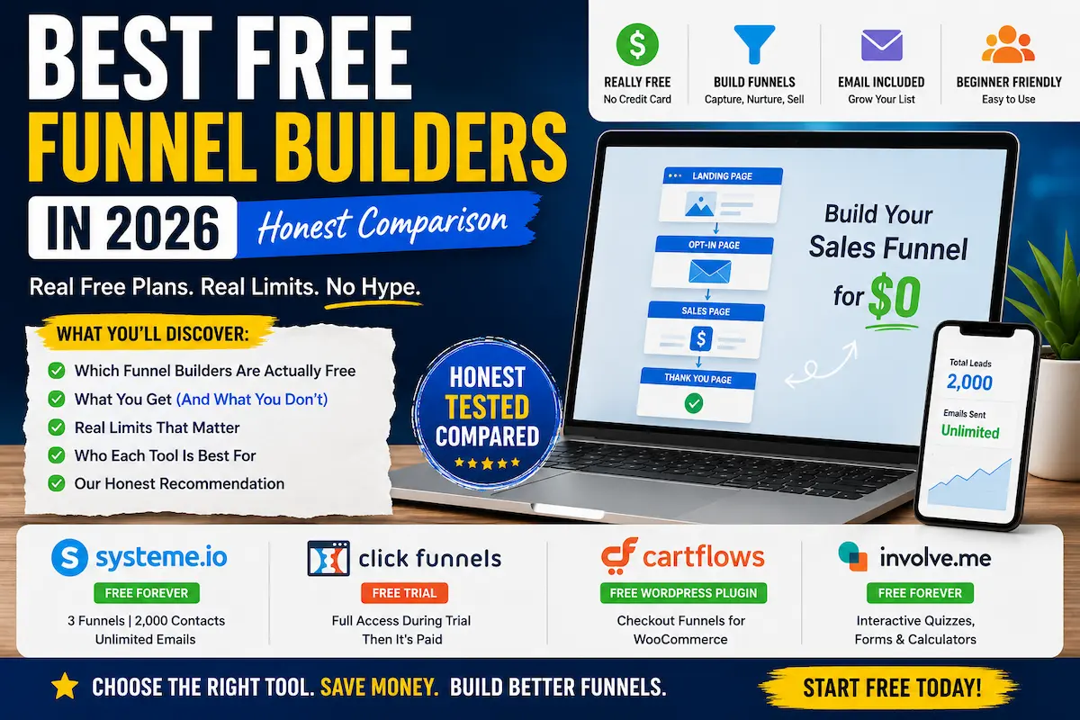 Comparison of the best free funnel builders in 2026