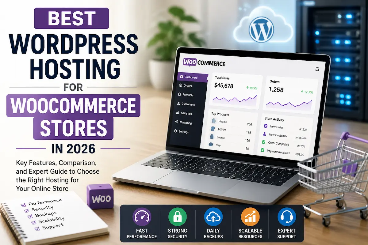 Best WordPress hosting for WooCommerce stores with performance, security, backups, and scalable hosting features
