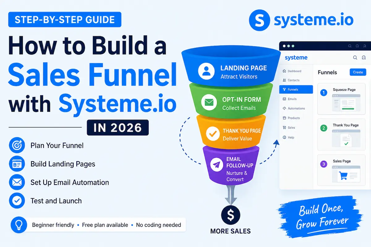 How to build a sales funnel with Systeme.io step by step in 2026