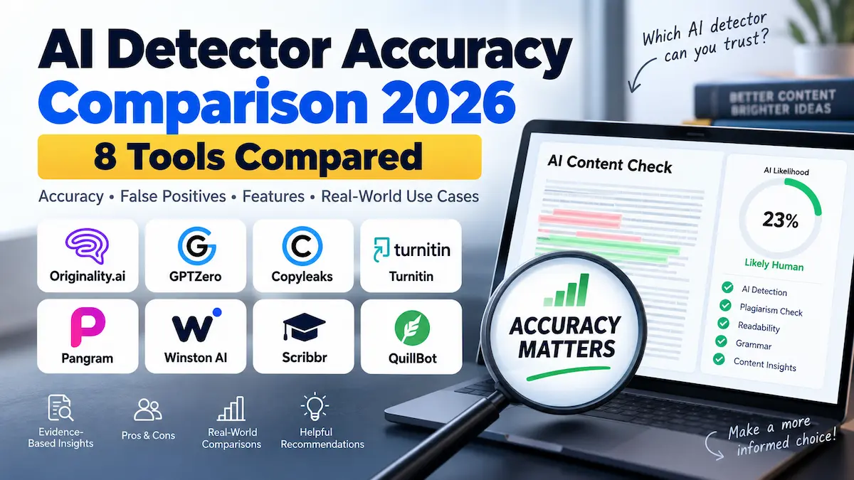 AI detector accuracy comparison of leading AI detection tools in 2026