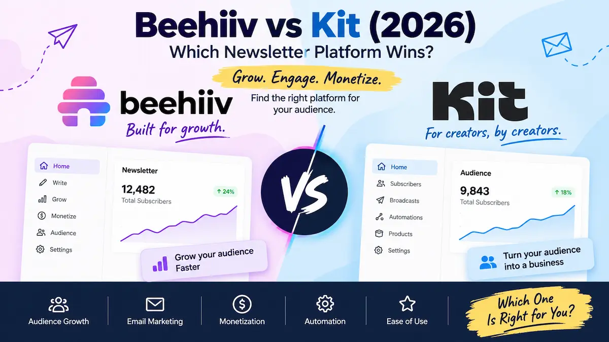 Beehiiv vs Kit newsletter platform comparison in 2026