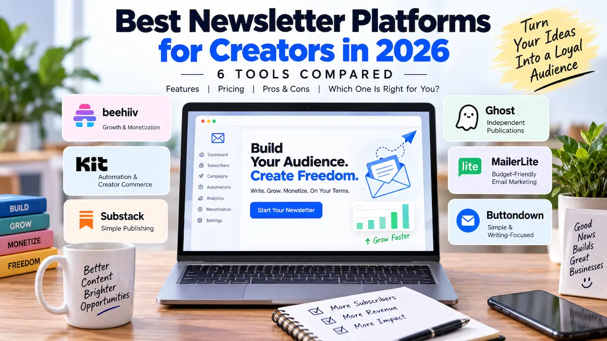 Best Newsletter Platforms for Creators in 2026: 6 Options Compared