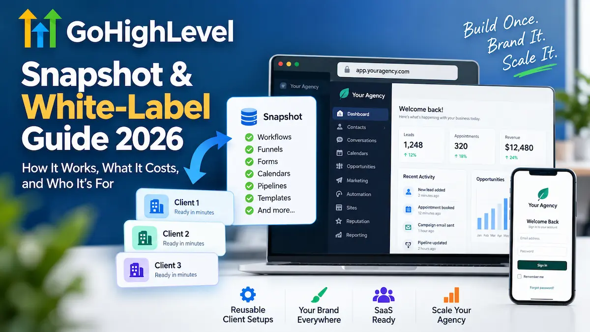 GoHighLevel Snapshot and white label features guide 2026