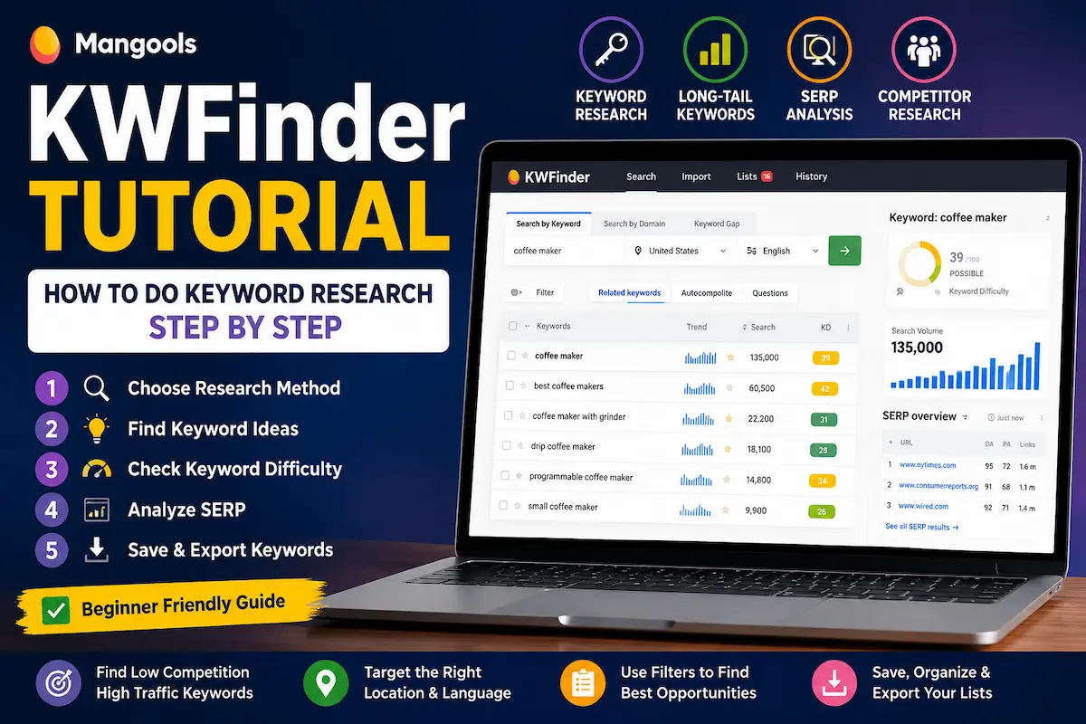 KWFinder tutorial for keyword research