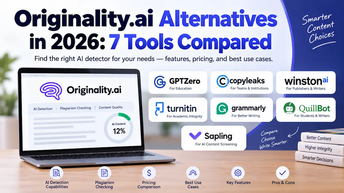 Originality.ai alternatives comparison showing AI detection tools for different use cases