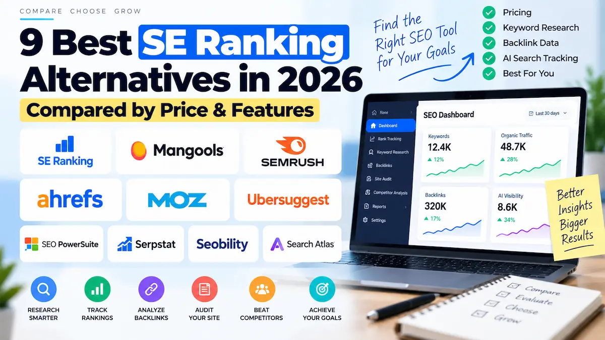 Comparison of the best SE Ranking alternatives for SEO teams in 2026
